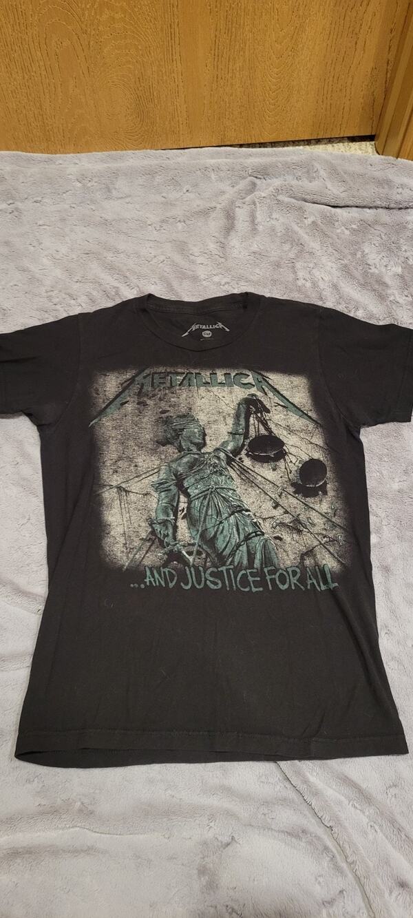 Metallica And Justice For All Graphic Band Tshirt Black Size S Licensed 2018